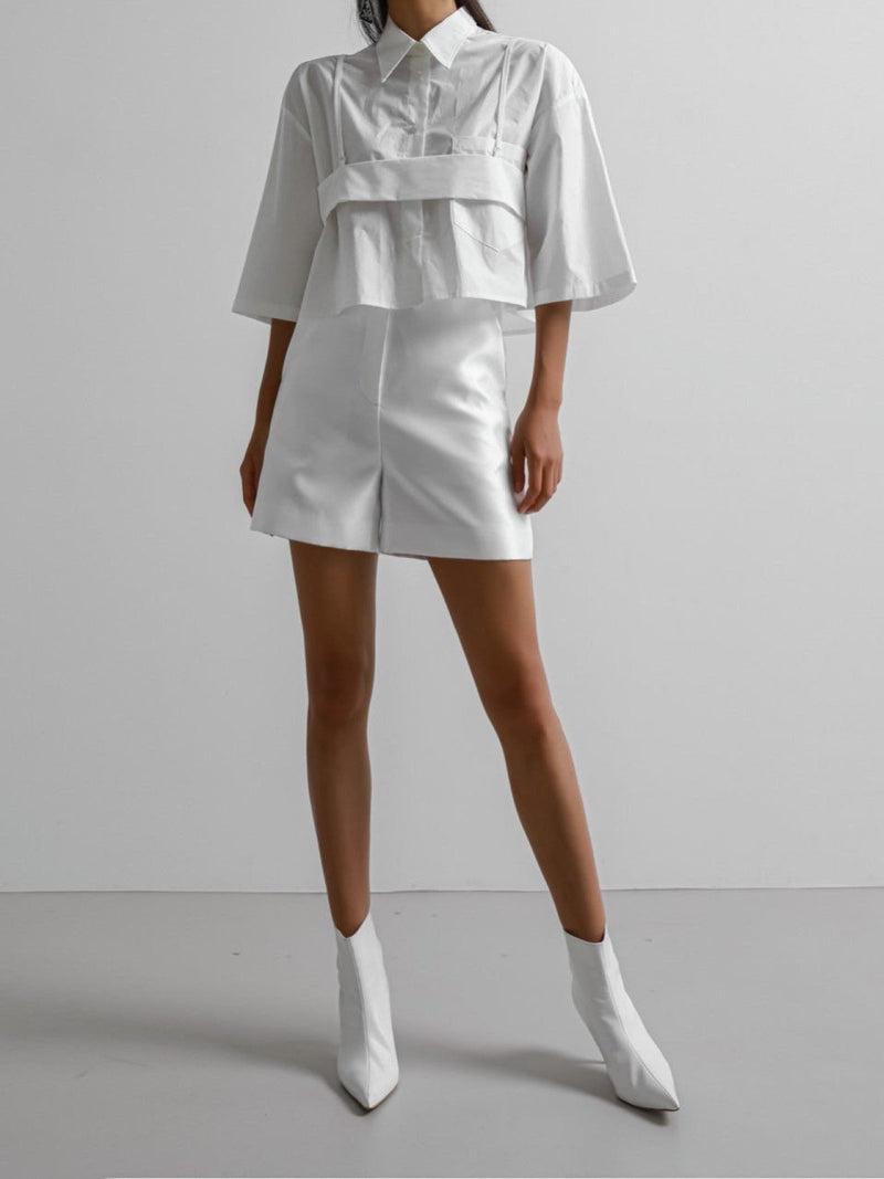 CLASSIC HIGH WAISTED SATIN SHORTS