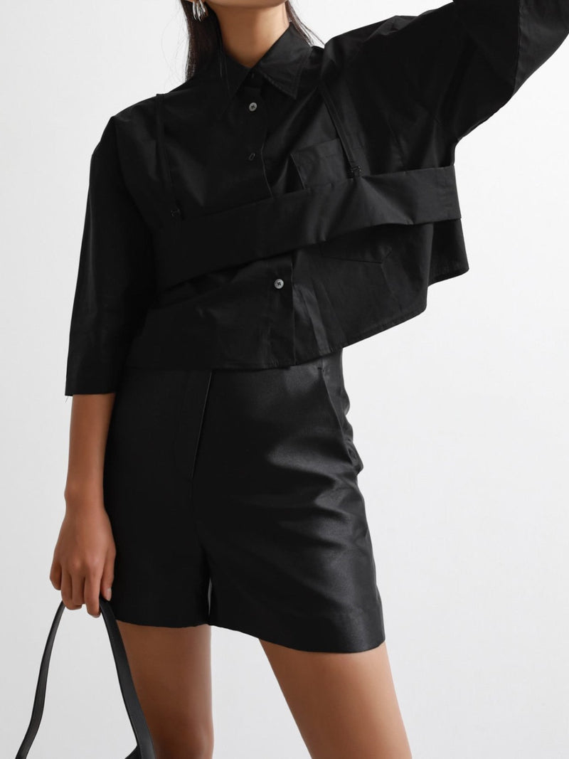 CLASSIC HIGH WAISTED SATIN SHORTS