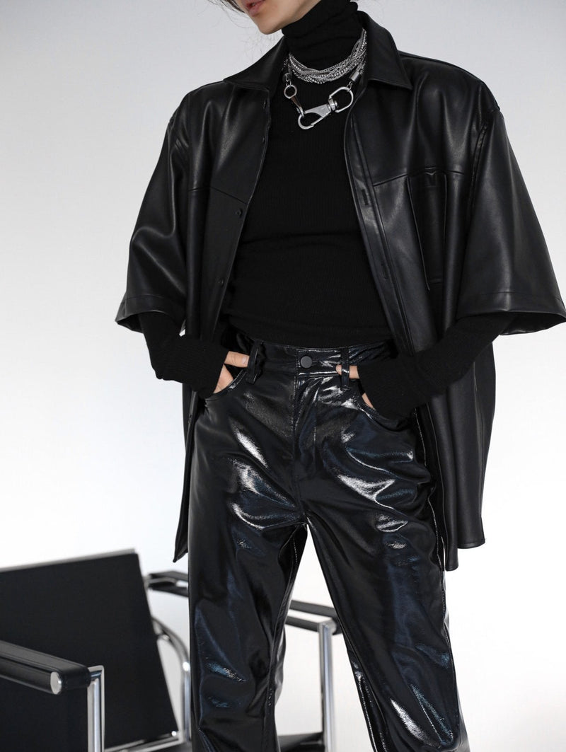 CLASSIC PATENT LEATHER TROUSERS