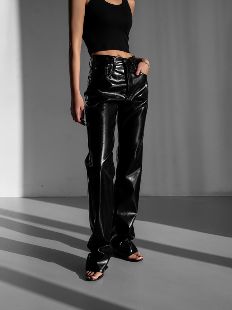 CLASSIC PATENT LEATHER TROUSERS