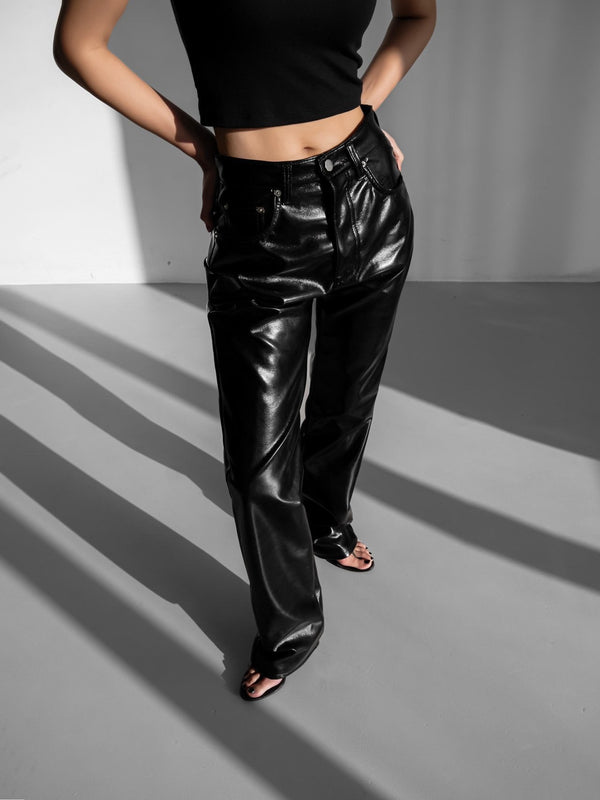 CLASSIC PATENT LEATHER TROUSERS