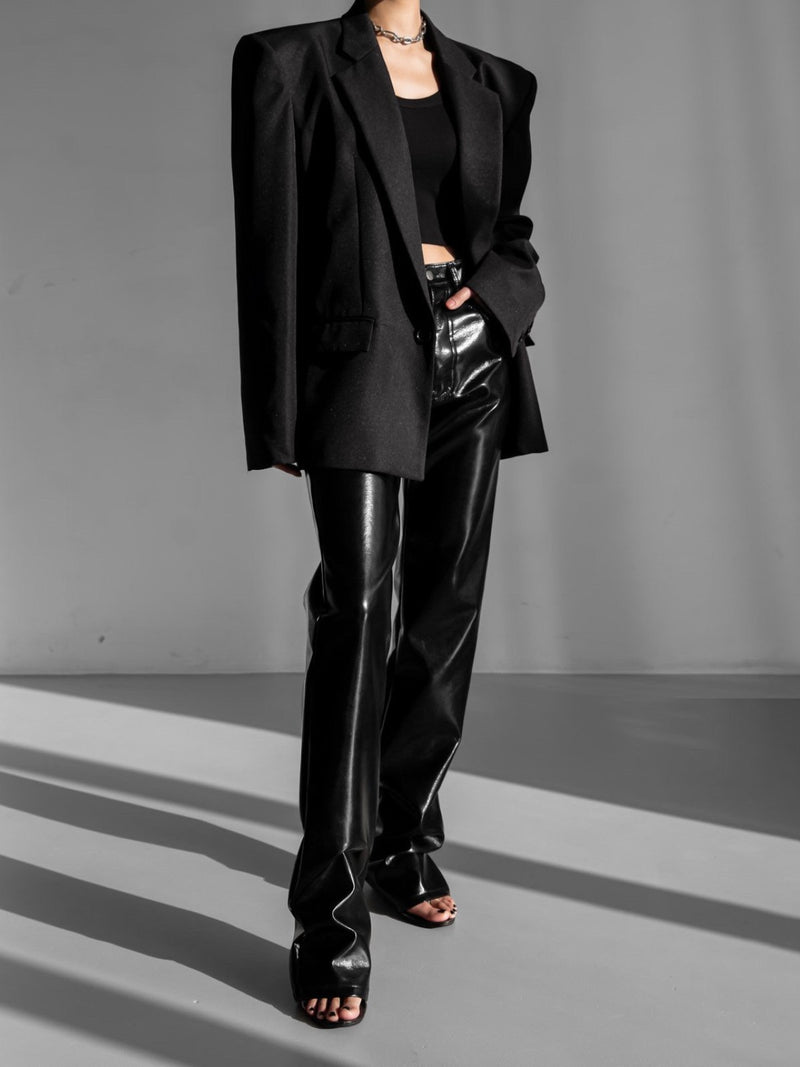 CLASSIC PATENT LEATHER TROUSERS