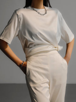 CLASSIC SILKY HALF SLEEVE TOP