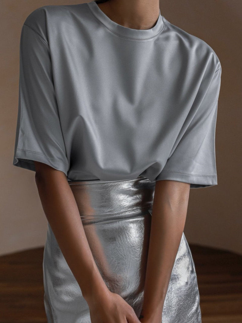 CLASSIC SILKY HALF SLEEVE TOP