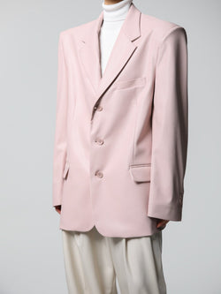 CLASSIC SOFT VEGAN LEATHER BLAZER