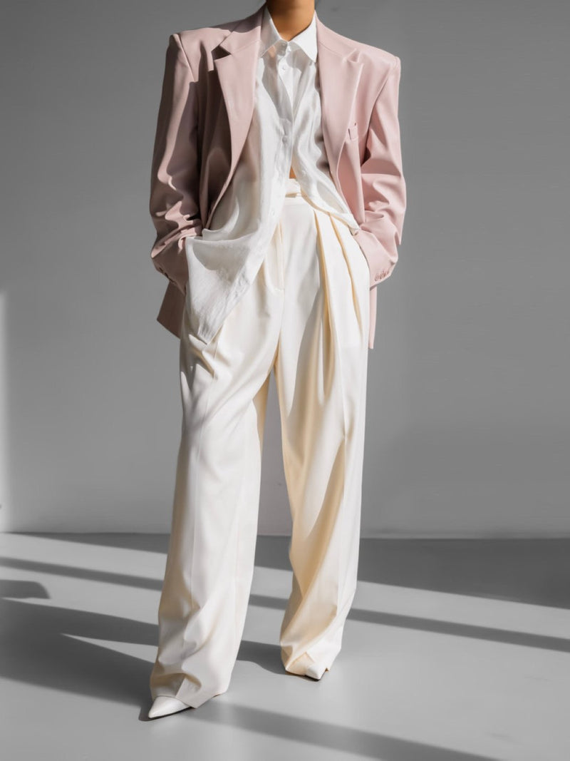 CLASSIC SOFT VEGAN LEATHER BLAZER