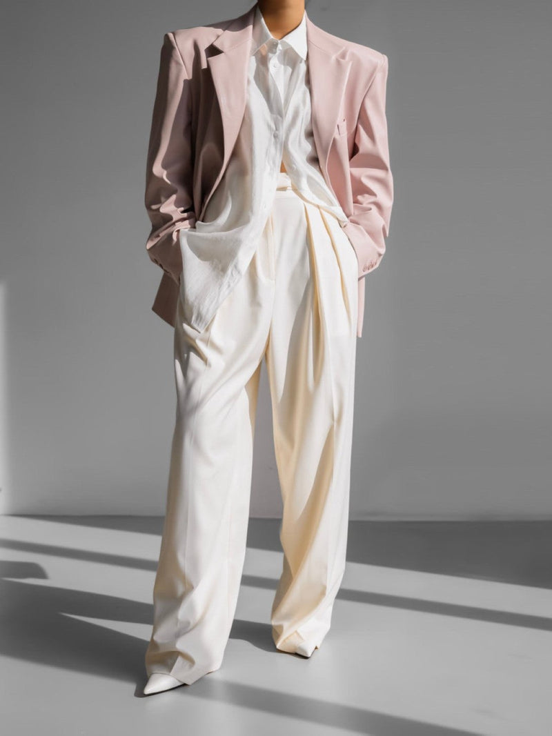 CLASSIC SOFT VEGAN LEATHER BLAZER