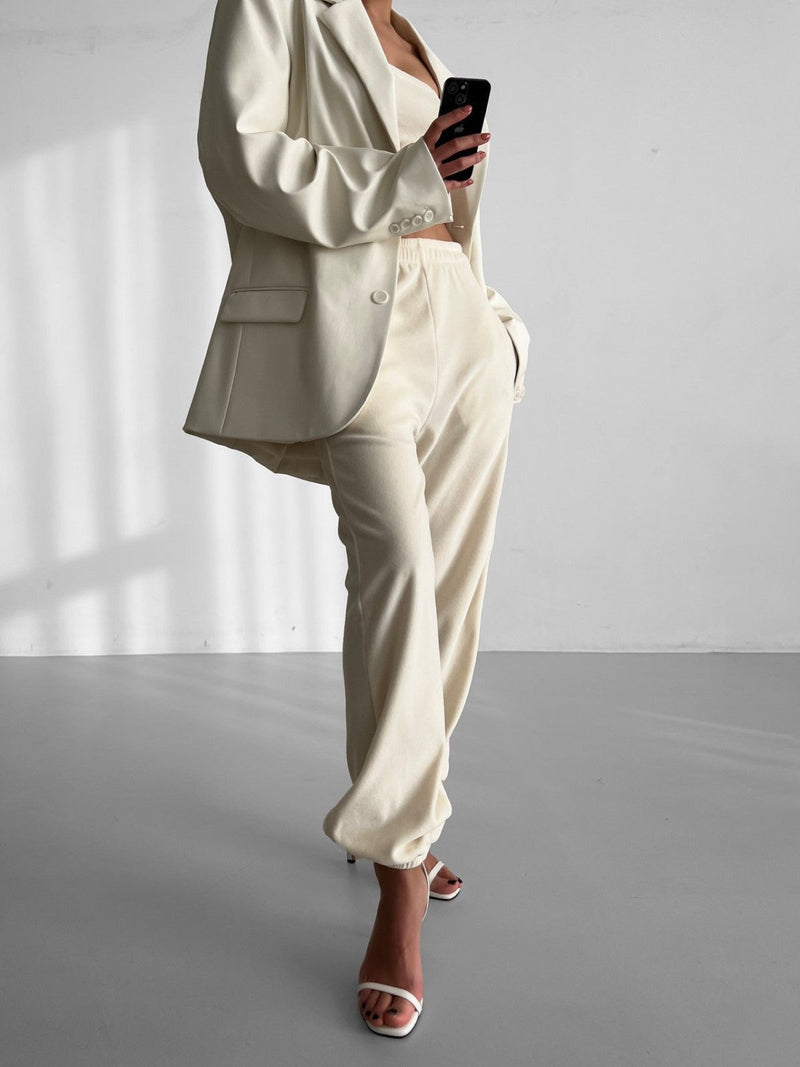 CLASSIC SOFT VEGAN LEATHER BLAZER