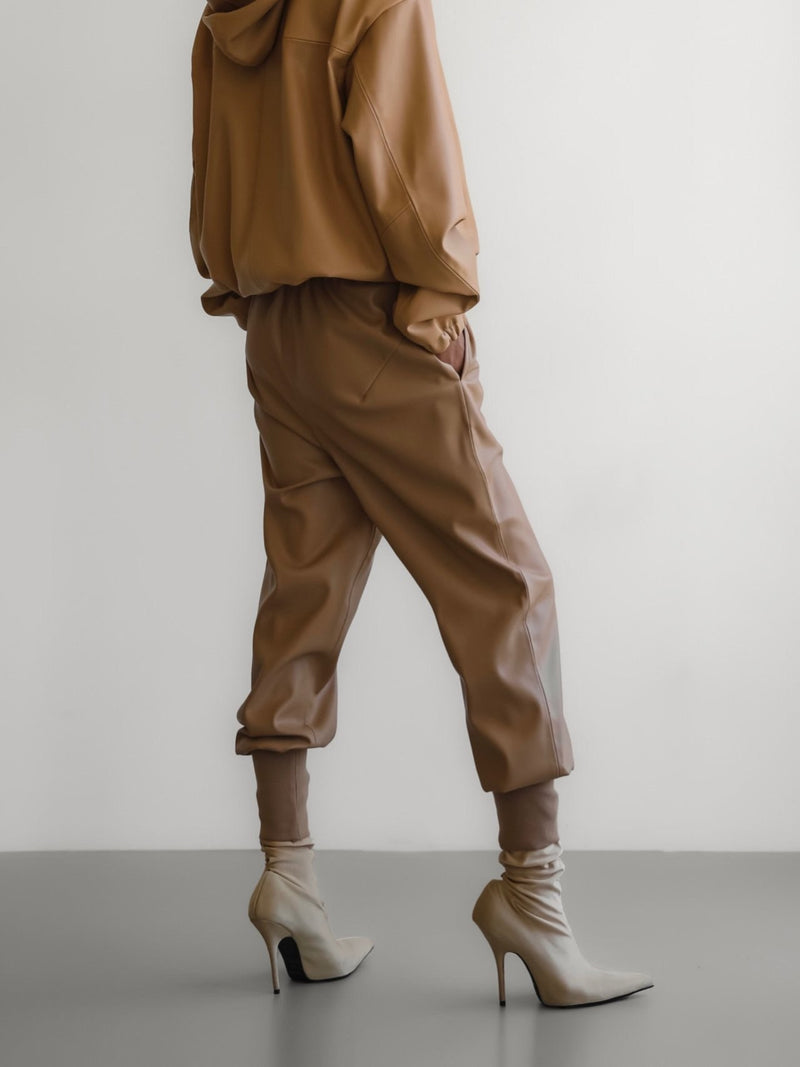 CLASSIC VEGAN LEATHER HOODIE