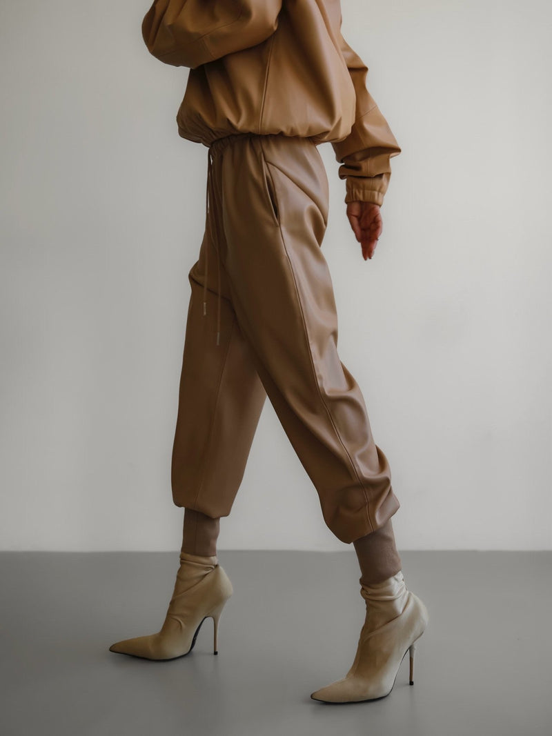 CLASSIC VEGAN LEATHER HOODIE