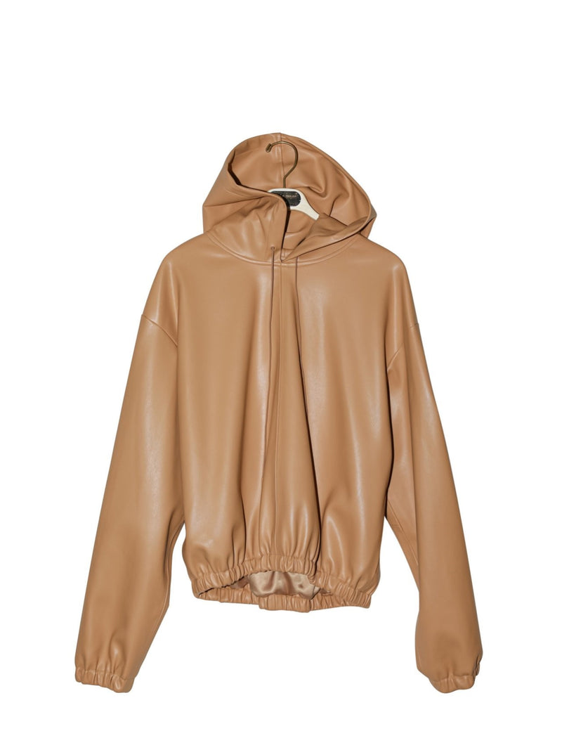 CLASSIC VEGAN LEATHER HOODIE