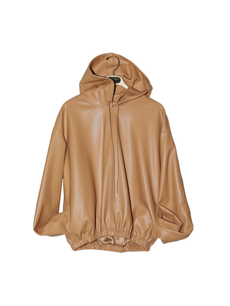 CLASSIC VEGAN LEATHER HOODIE