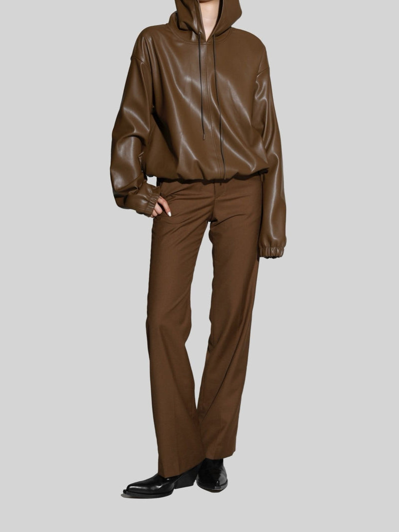 CLASSIC VEGAN LEATHER HOODIE
