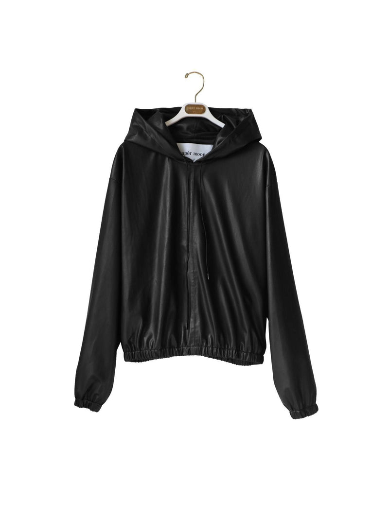 CLASSIC VEGAN LEATHER HOODIE