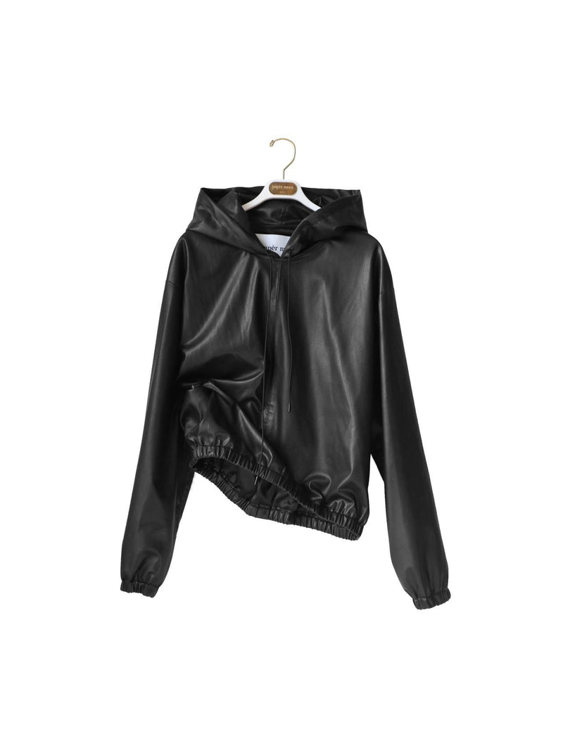 CLASSIC VEGAN LEATHER HOODIE