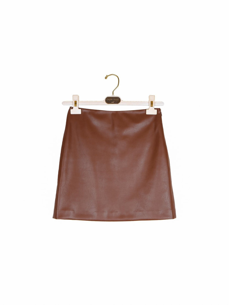 CLASSIC VEGAN LEATHER MINI SKIRT