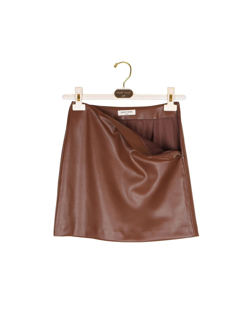 CLASSIC VEGAN LEATHER MINI SKIRT