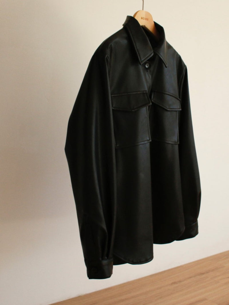CLASSIC VEGAN LEATHER OVER SHIRT