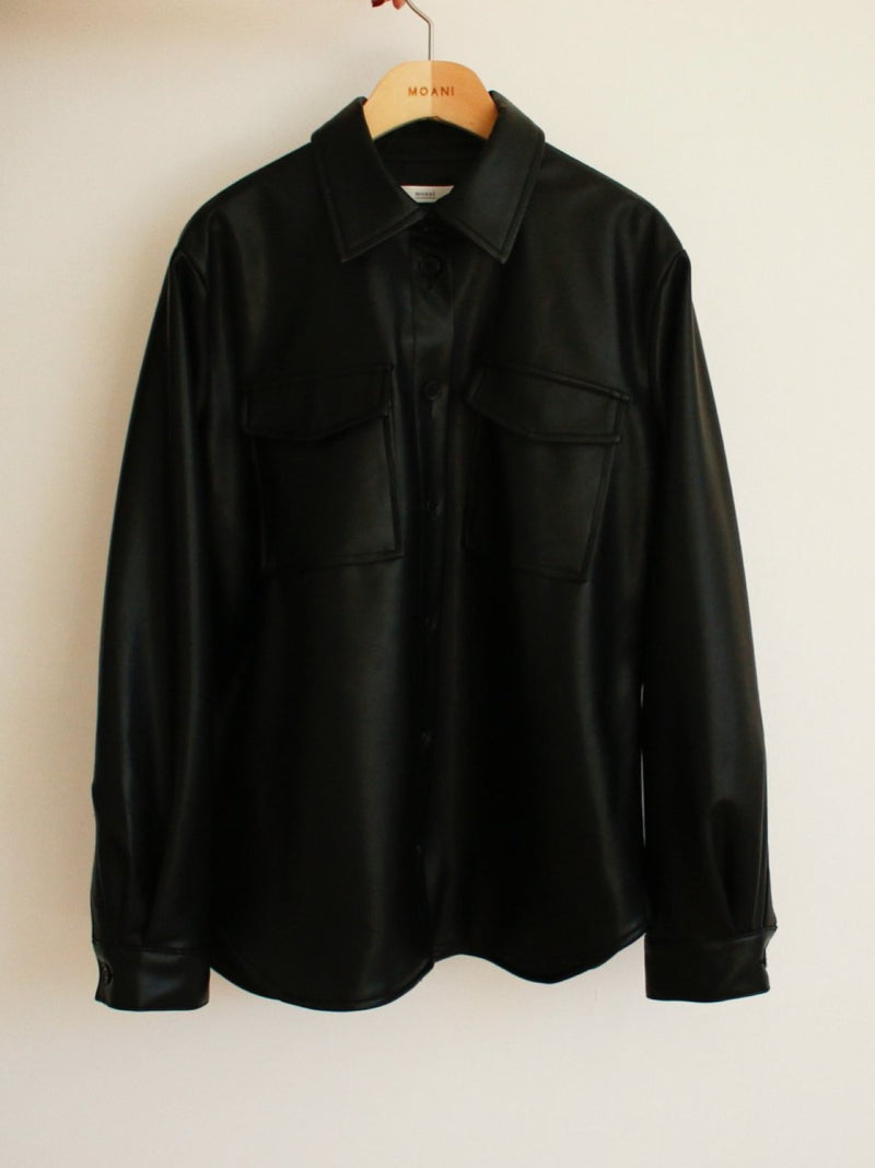 CLASSIC VEGAN LEATHER OVER SHIRT