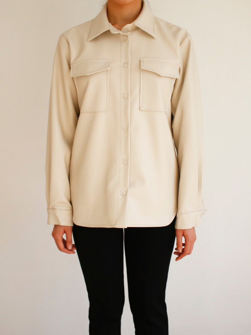 CLASSIC VEGAN LEATHER OVER SHIRT