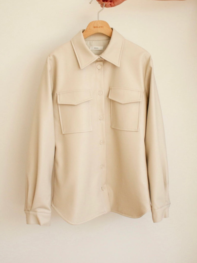 CLASSIC VEGAN LEATHER OVER SHIRT