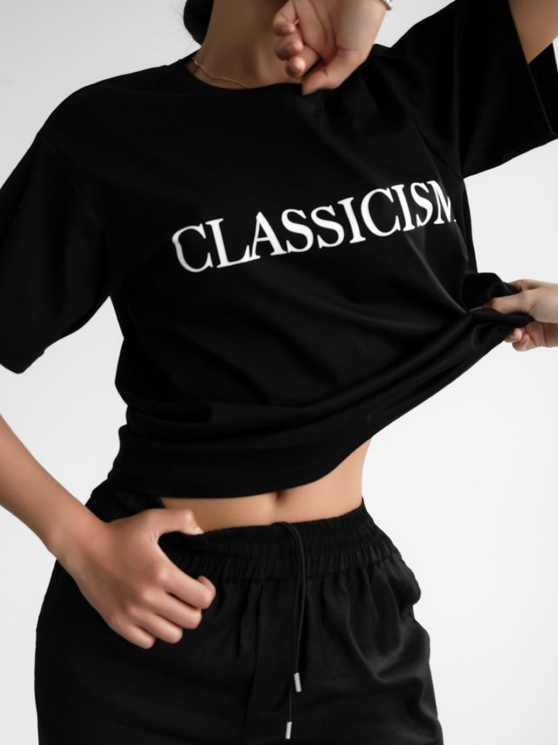 COTTON PRINTED CLASSICISM T-SHIRT