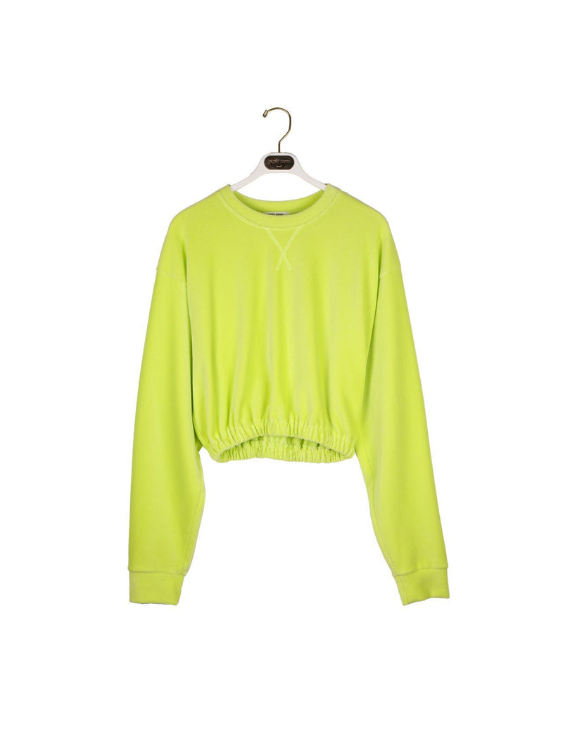 CORDUROY CROPPED SWEATSHIRT