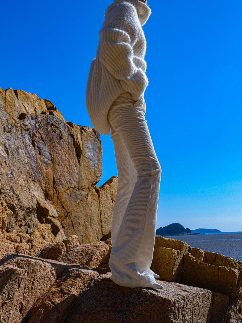 CORDUROY FLARED TROUSERS