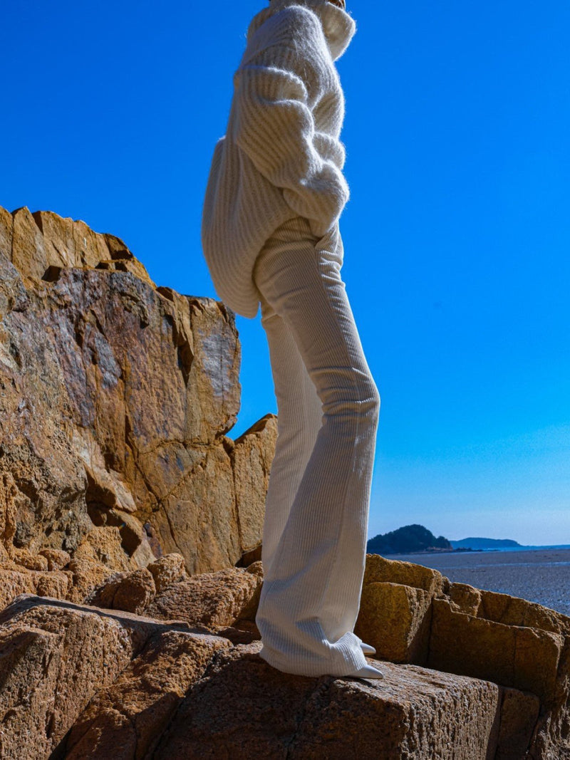 CORDUROY FLARED TROUSERS