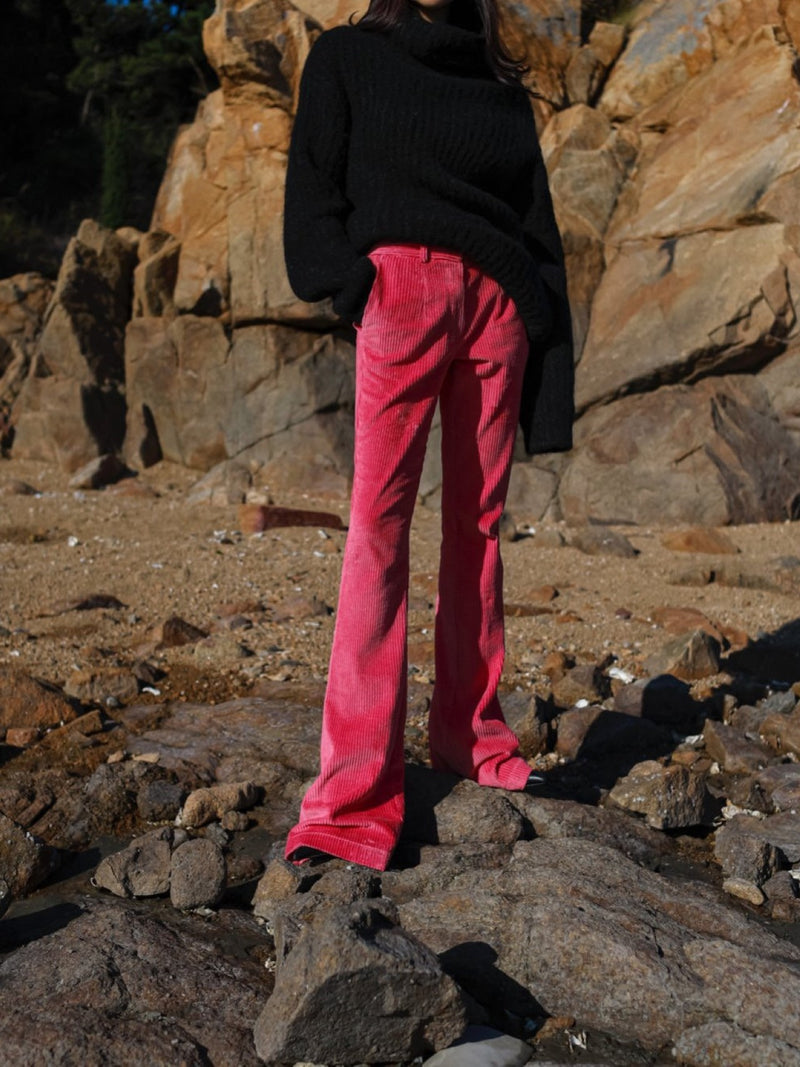 CORDUROY FLARED TROUSERS