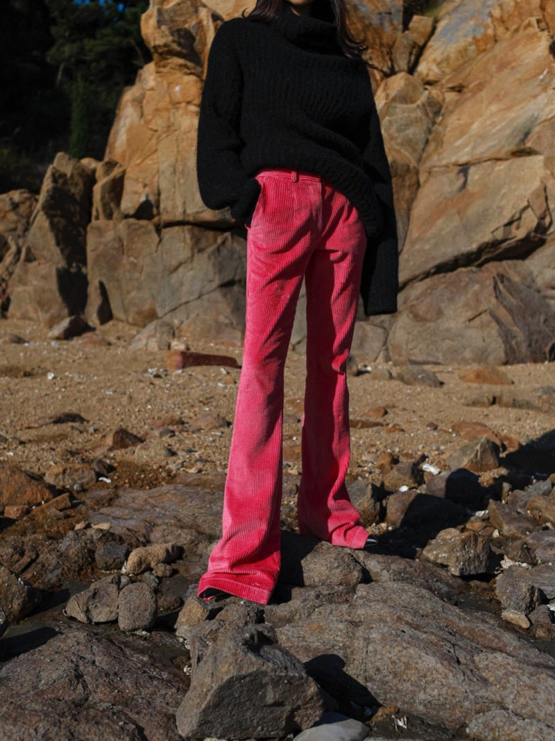 CORDUROY FLARED TROUSERS
