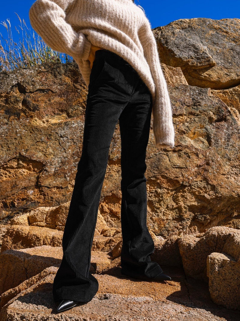 CORDUROY FLARED TROUSERS