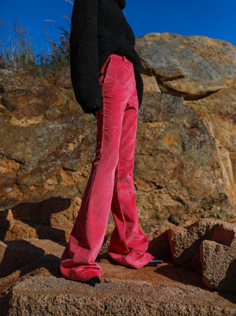CORDUROY FLARED TROUSERS