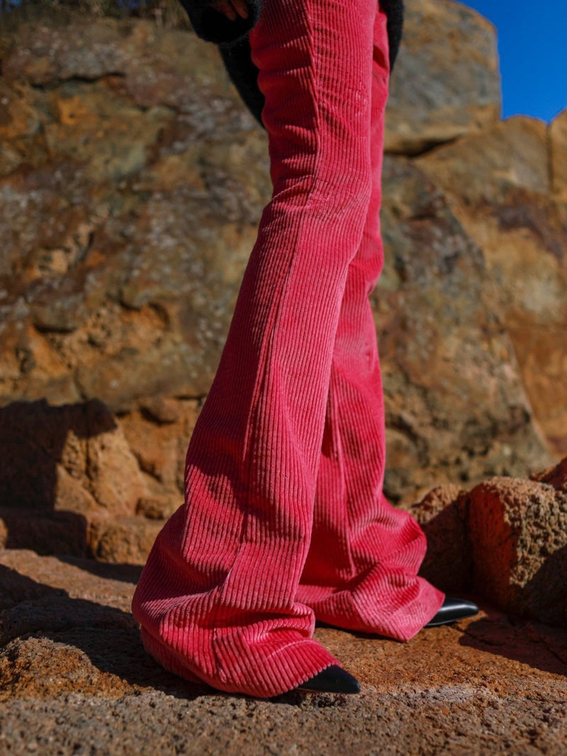 CORDUROY FLARED TROUSERS