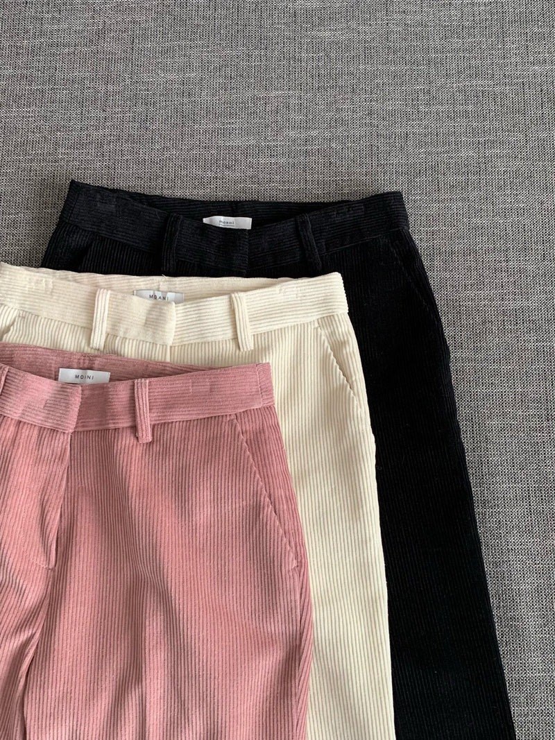 CORDUROY SEMI WIDE PANTS