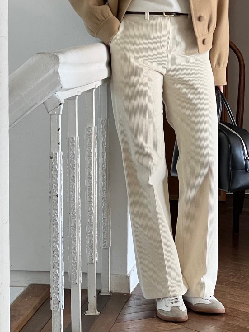 CORDUROY SEMI WIDE PANTS