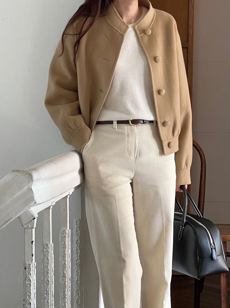 CORDUROY SEMI WIDE PANTS