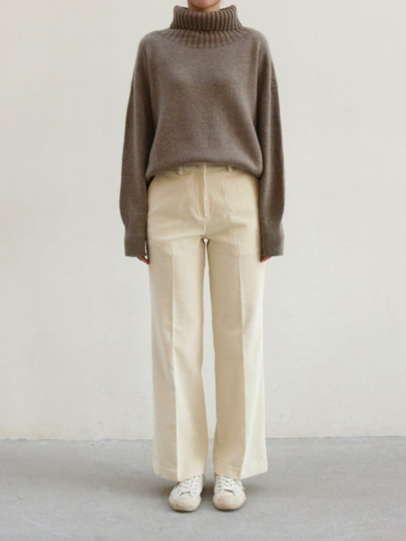 CORDUROY SEMI WIDE PANTS