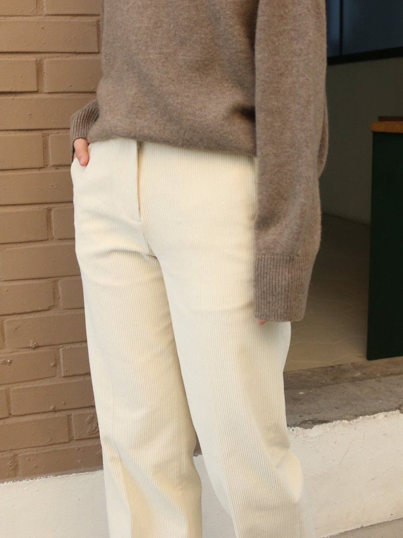 CORDUROY SEMI WIDE PANTS
