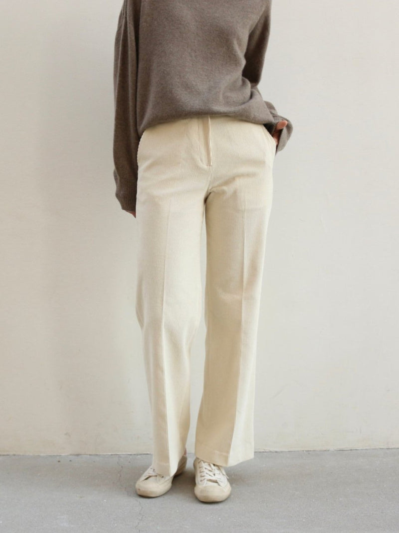 CORDUROY SEMI WIDE PANTS
