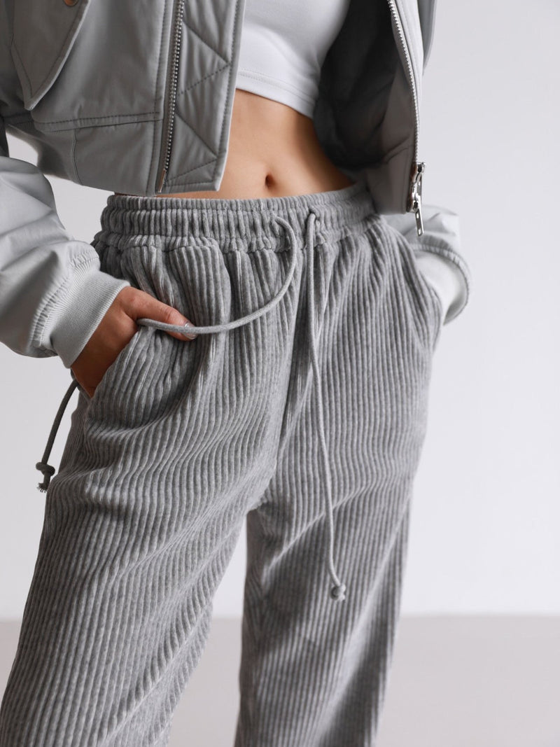 CORDUROY VELOUR JOGGER TROUSERS