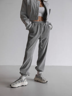 CORDUROY VELOUR JOGGER TROUSERS