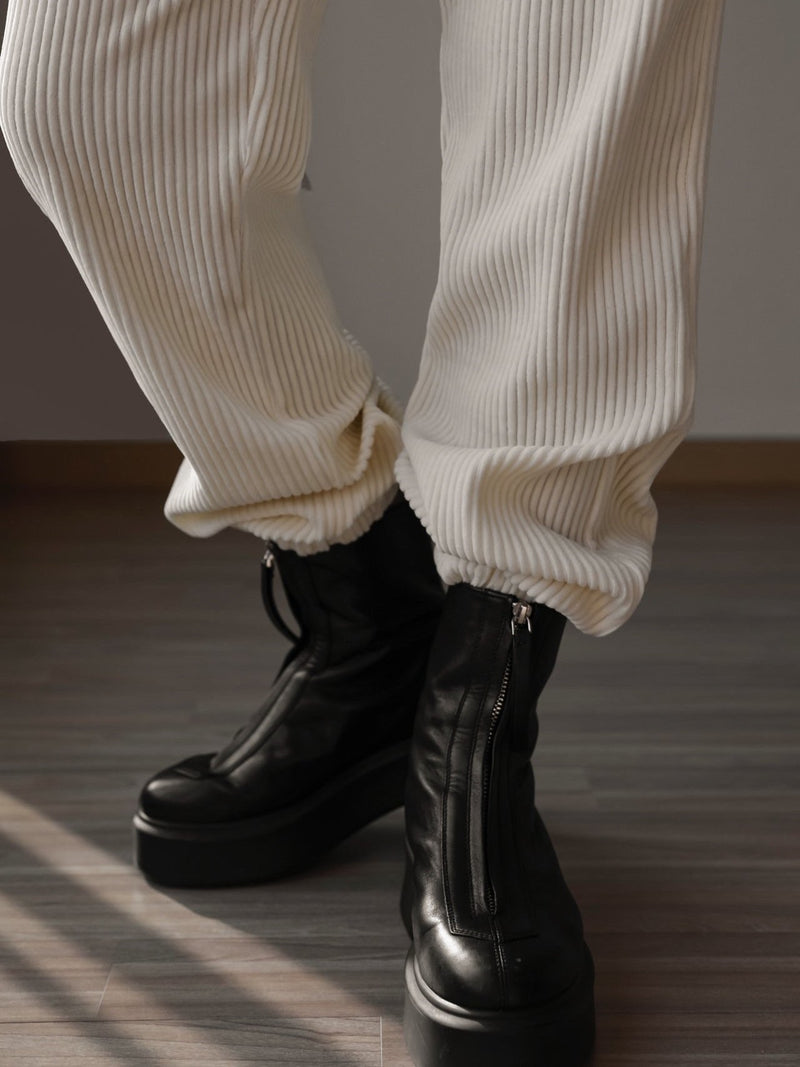 CORDUROY VELOUR JOGGER TROUSERS
