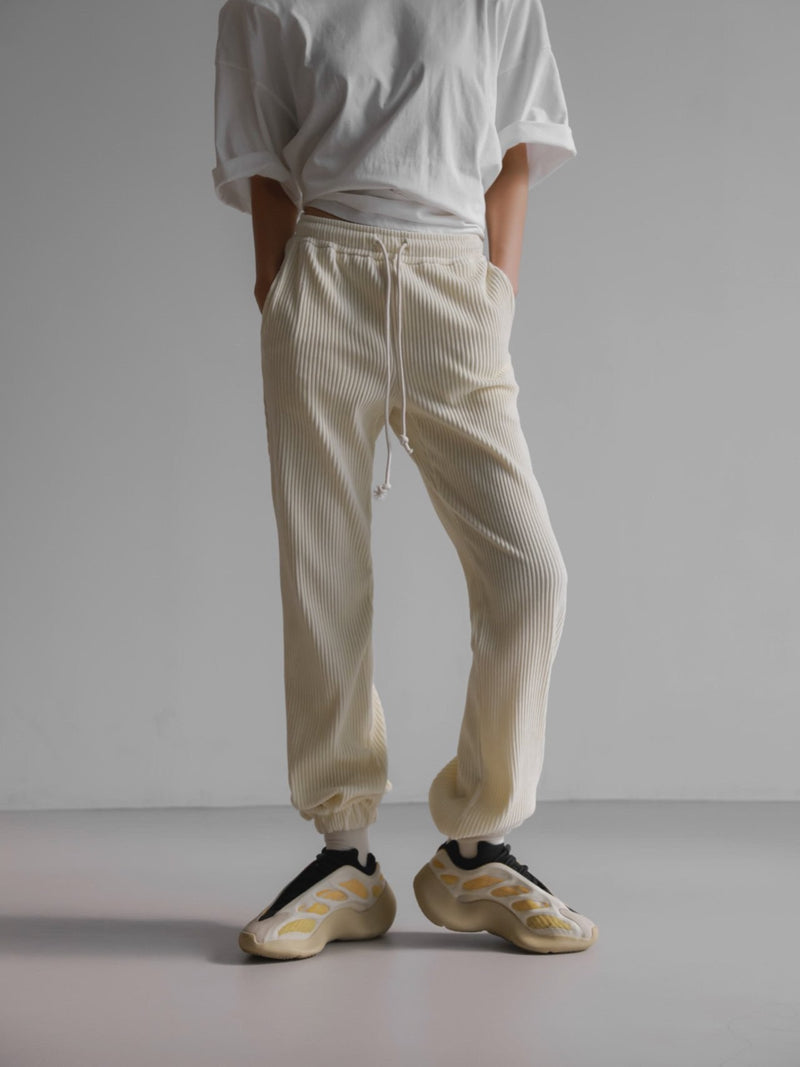 CORDUROY VELOUR JOGGER TROUSERS