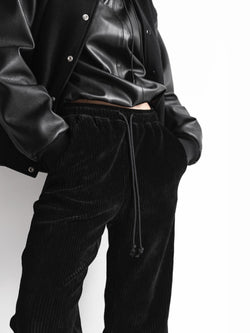 CORDUROY VELOUR JOGGER TROUSERS