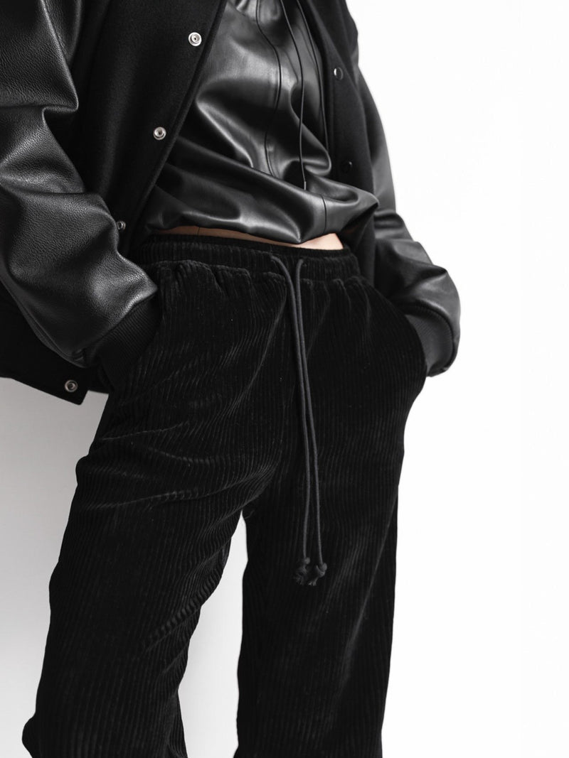 CORDUROY VELOUR JOGGER TROUSERS