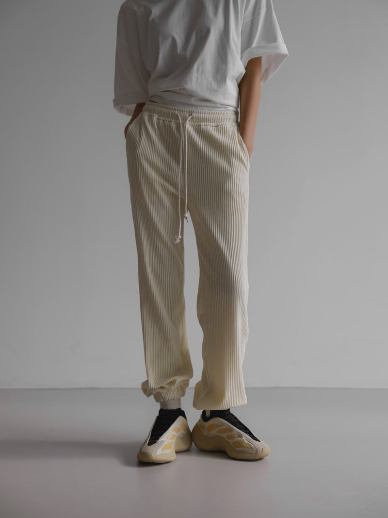 CORDUROY VELOUR JOGGER TROUSERS