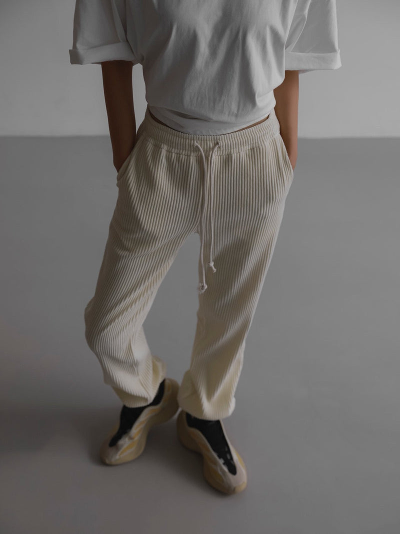 CORDUROY VELOUR JOGGER TROUSERS