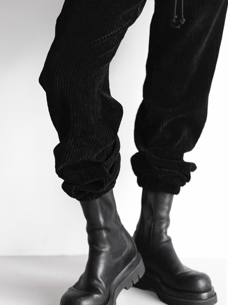 CORDUROY VELOUR JOGGER TROUSERS