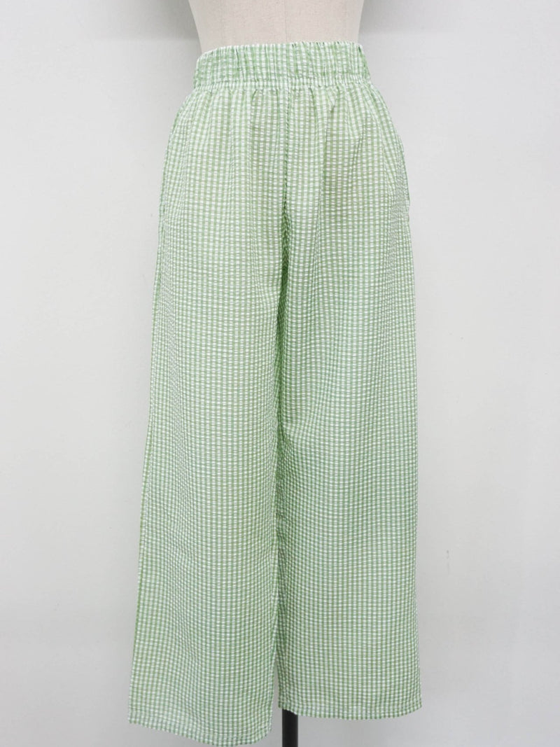 COTTON MEGAN GINGHAM TROUSERS